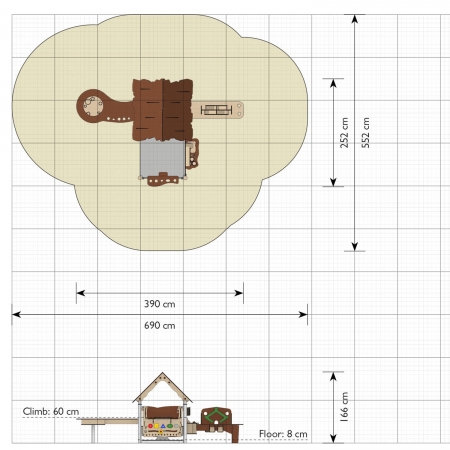 Kinder Spielhaus mit Sandmaschine
