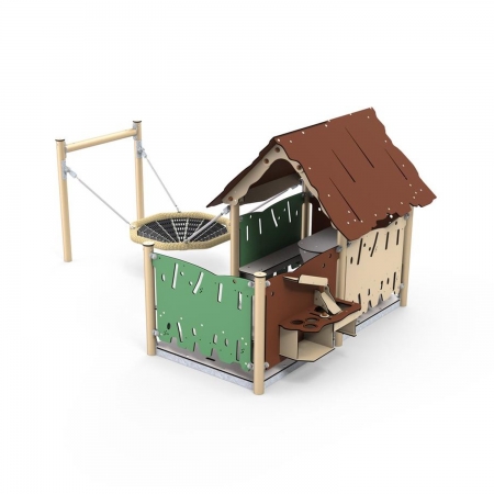 Kinder Spielhaus mit Vogelnest