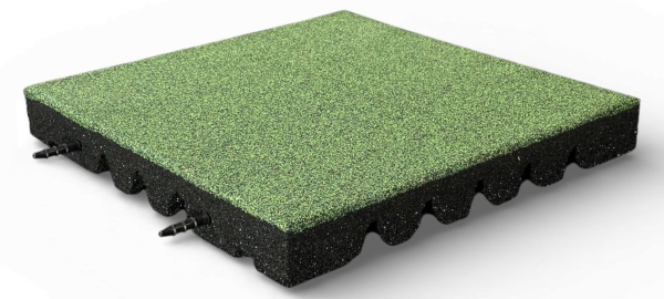 EPDM-Fallschutzplatten-60-mm-Fallhoehe-1,90-Meter-Farbe-gruen-schwarz